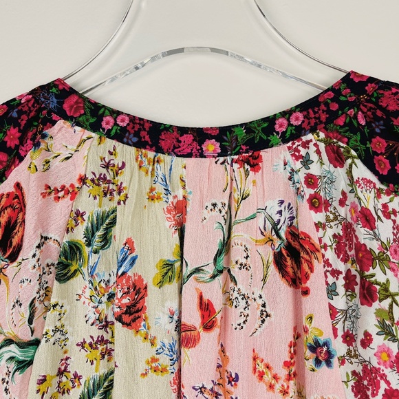 Plus Sized Mixed Floral Print Babydoll Dress - Picture 10 of 11